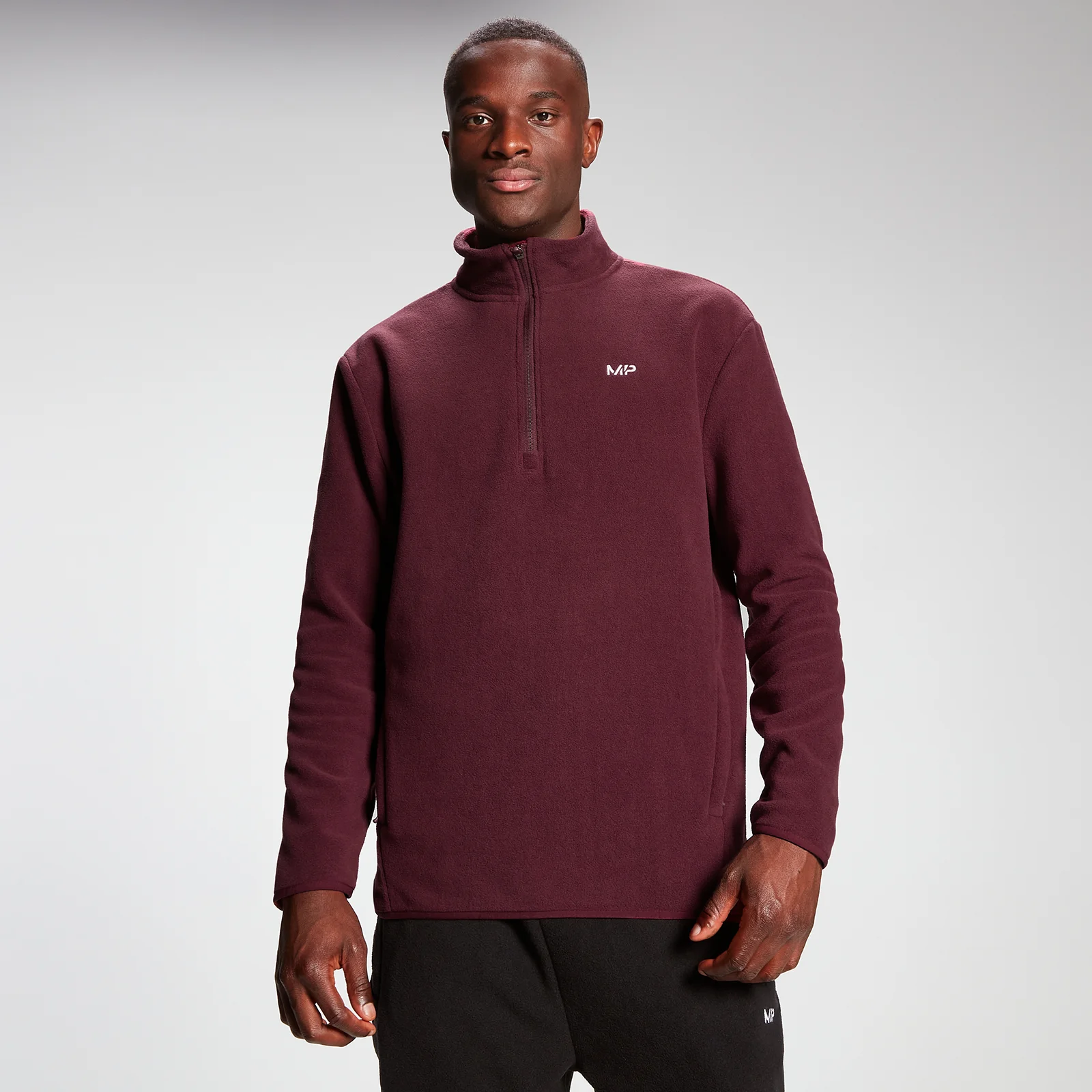 MP Men's Rest Day Fleece 1/4 Zip - Merlot - XXS الصورة 1