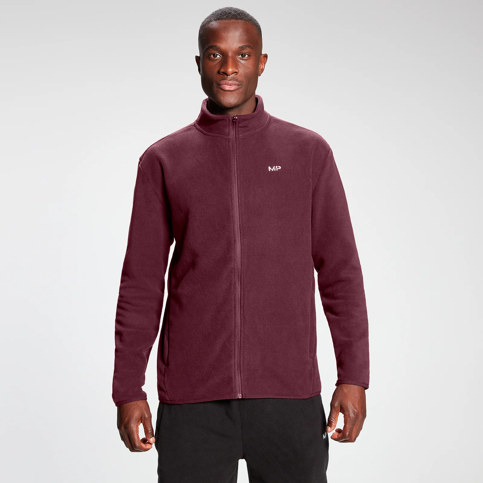 MP Men's Rest Day Zip Up Fleece - Merlot - XXS الصورة 1