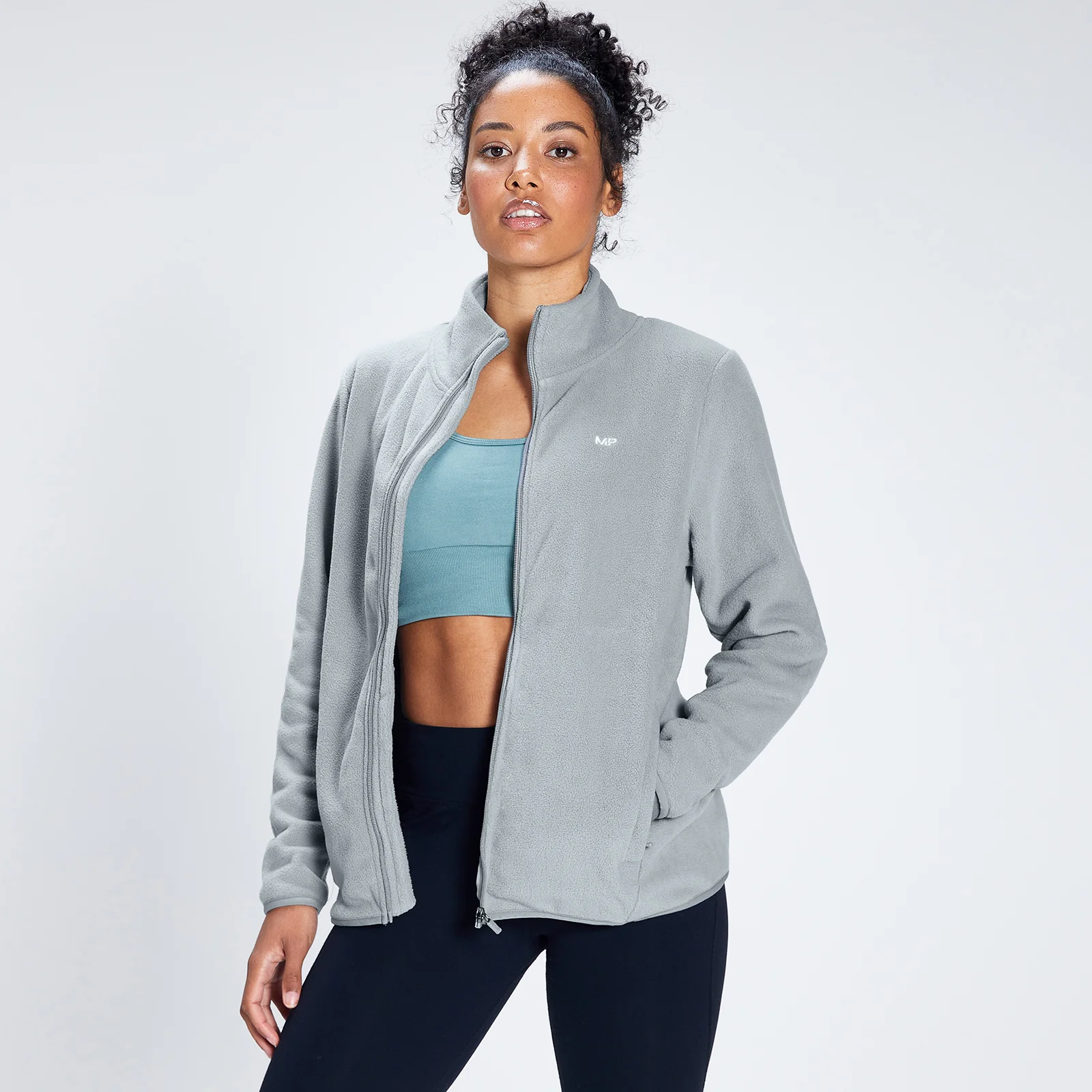 MP Women's Fleece Zip Through Jacket - Storm - XXS الصورة 1