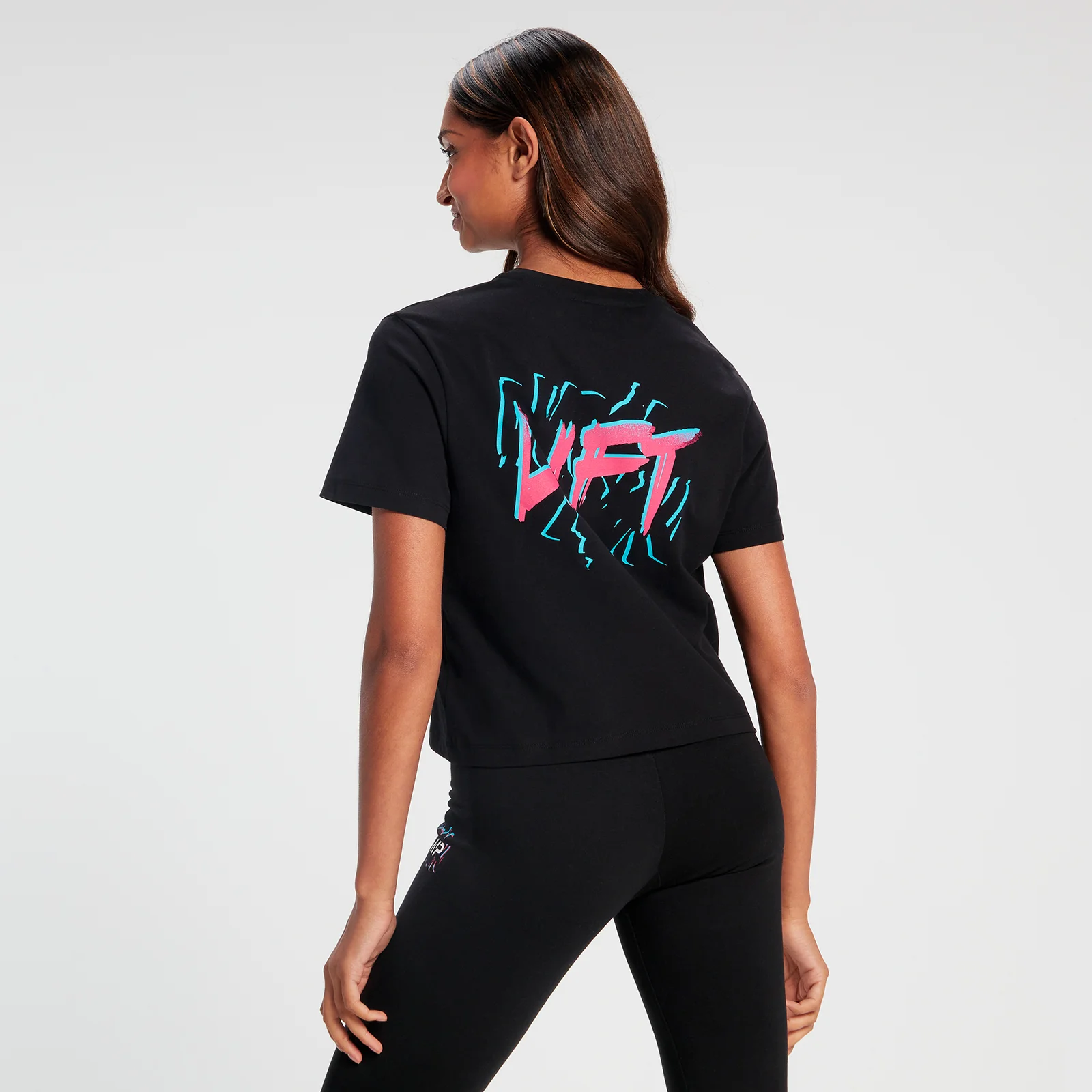 MP Women's Retro Lift Short Sleeve Crop Top - Black - XXS الصورة 1