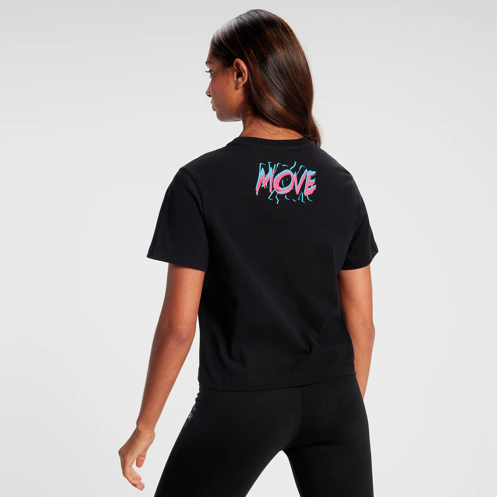 MP Women's Retro Move Short Sleeve Crop Top - Black - XXS الصورة 1