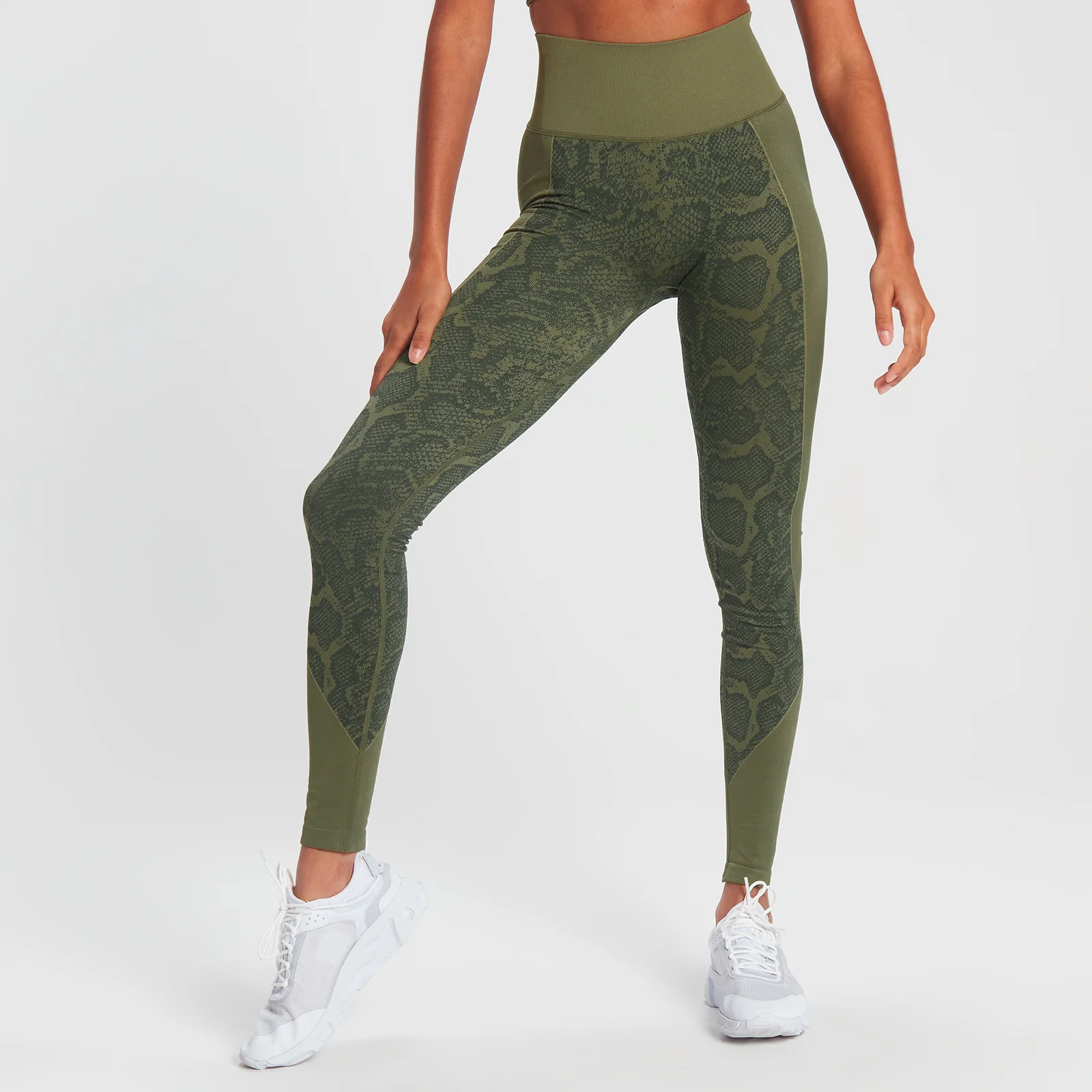 MP Snake Seamless Leggings - Green - XS الصورة 1
