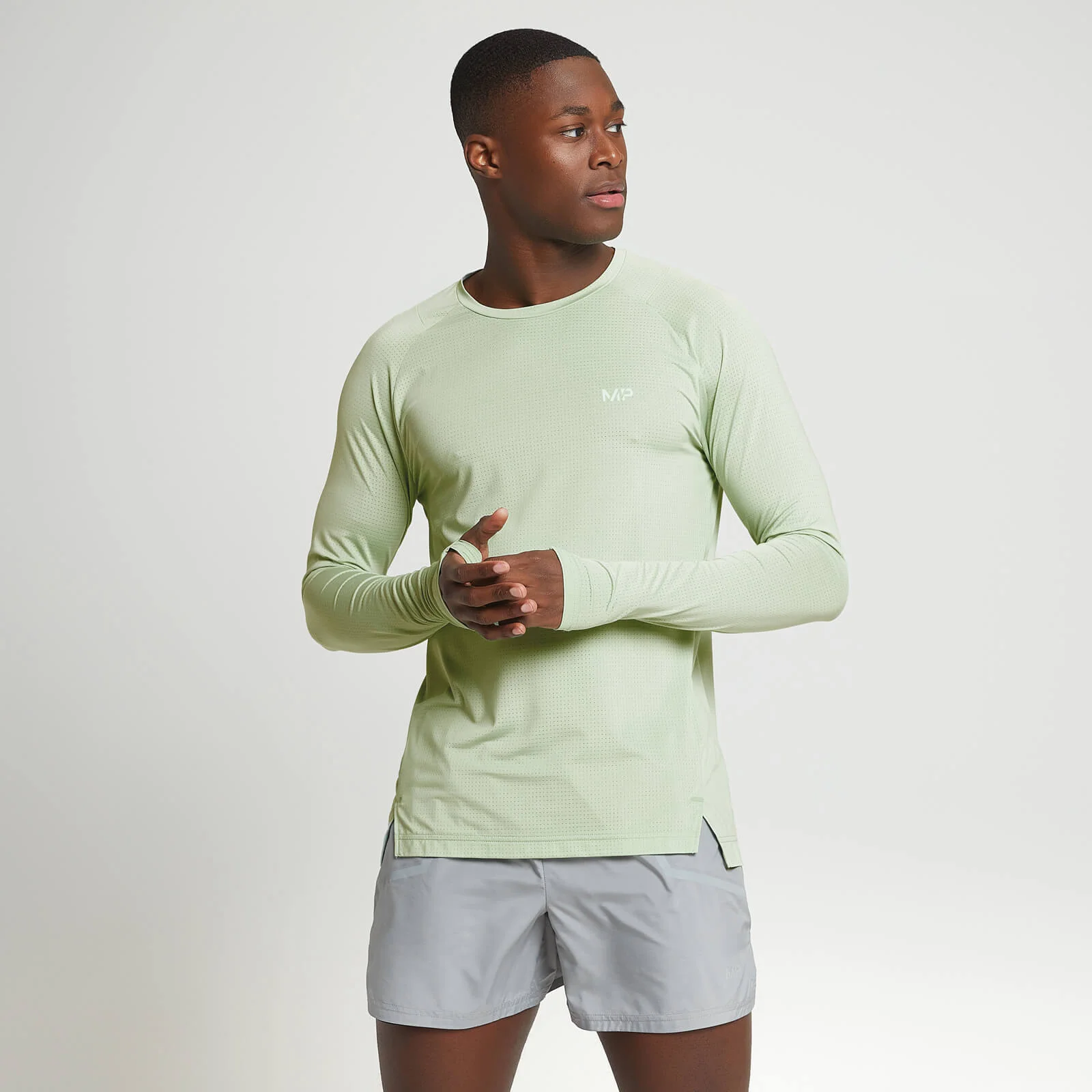 MP Men's Velocity Ultra Long Sleeve T-Shirt - Frost Green - XXS الصورة 1