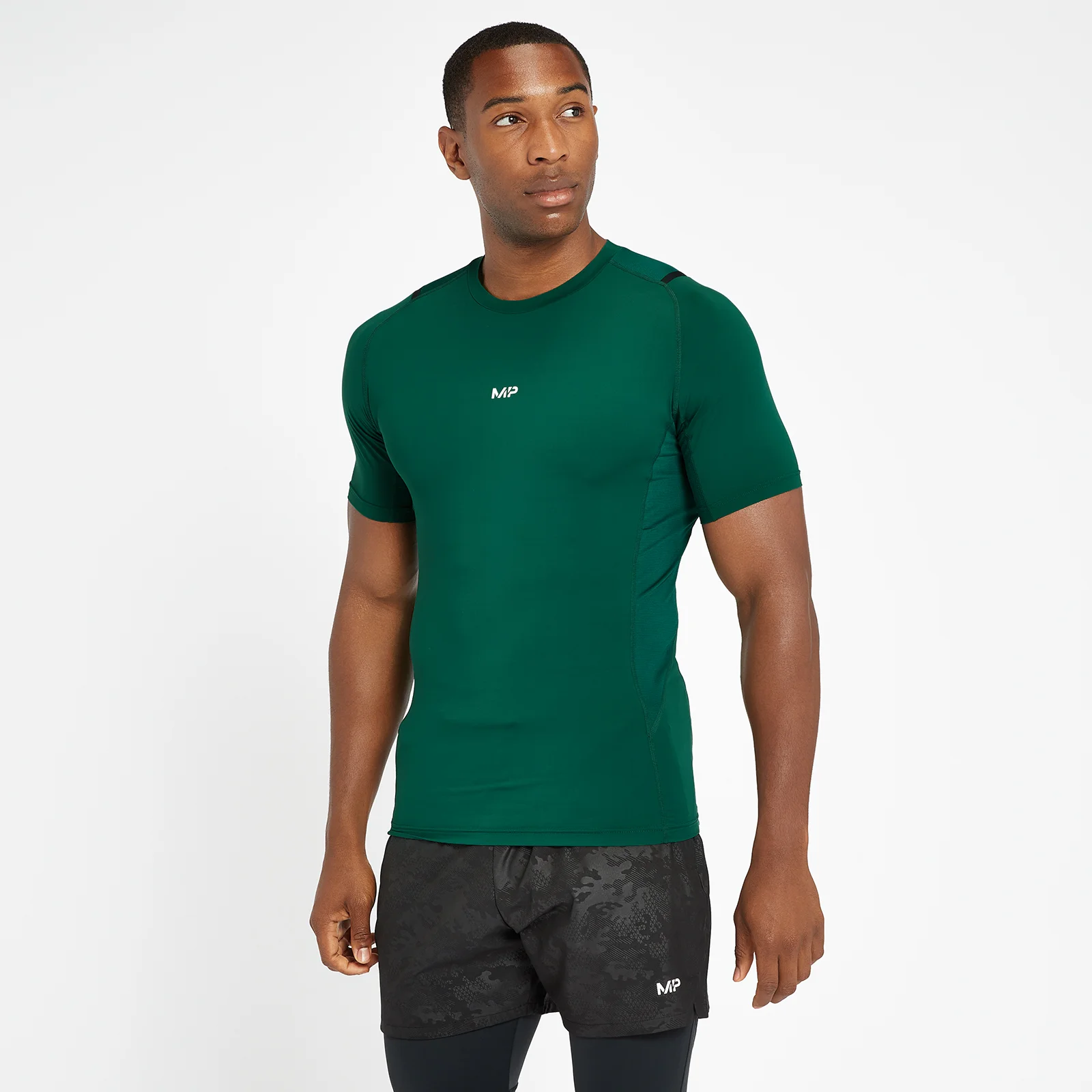 MP Men's Engage Baselayer Short Sleeve T-Shirt - Pine - S الصورة 1