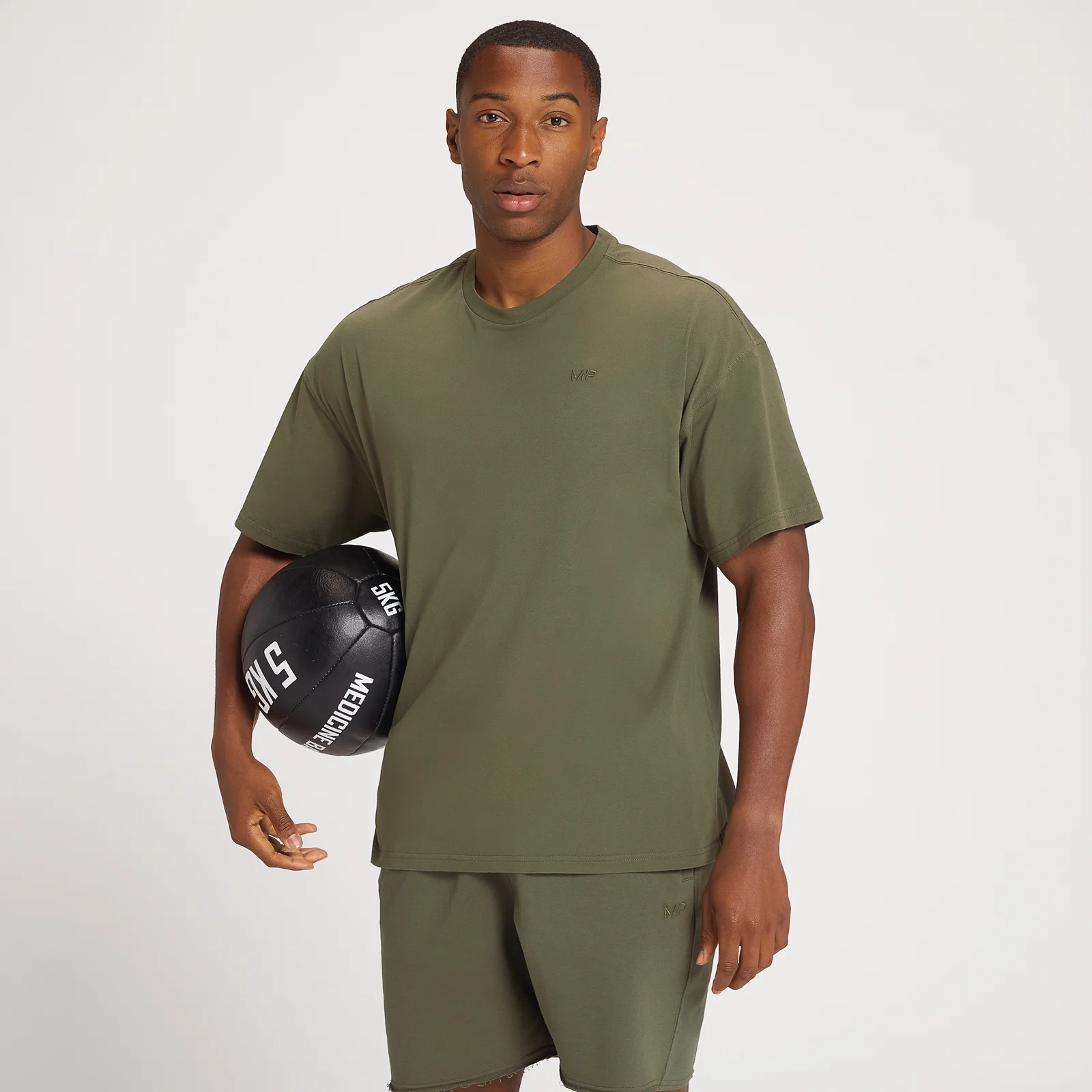 MP Men's Dynamic Training Oversized Short Sleeve T-Shirt - Dark Olive - XXS الصورة 1