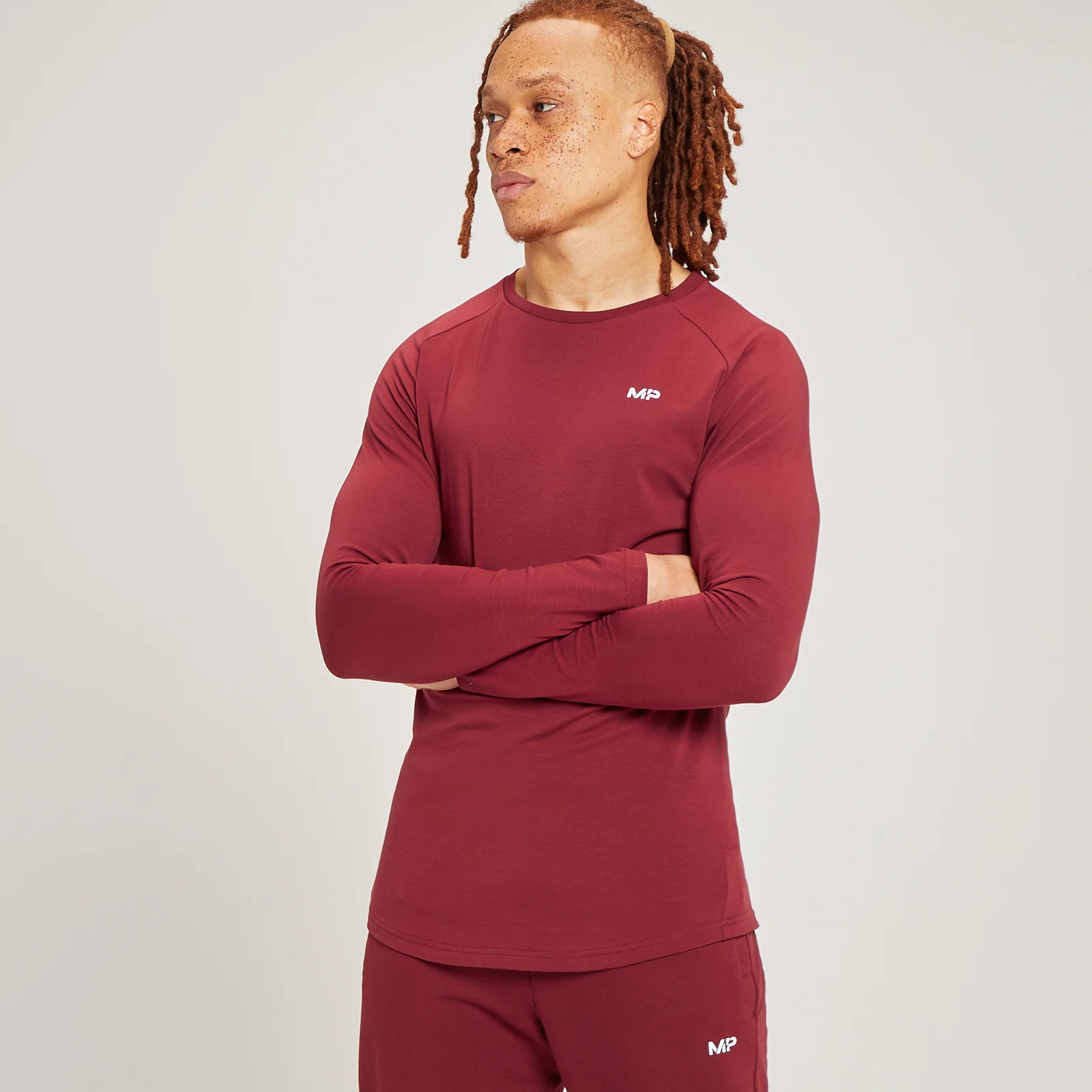MP Men's Form Long Sleeve Top - Scarlet - XXS الصورة 1