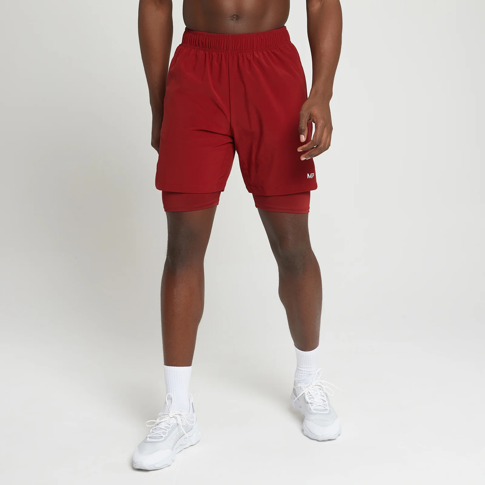 MP Men's 2 In 1 Training Shorts - Scarlet - XXS الصورة 1