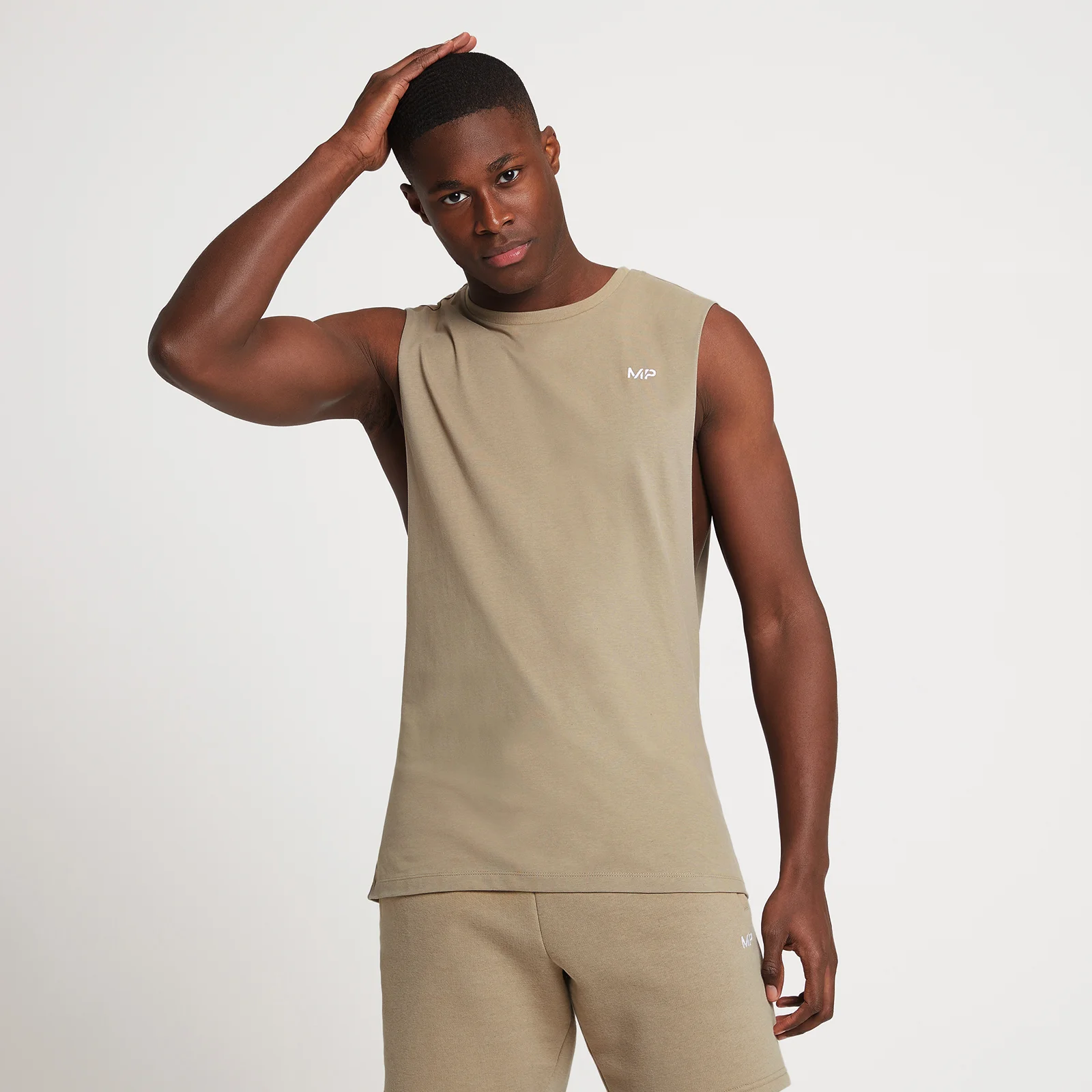 MP Men's Rest Day Drop Armhole Tank Top - Taupe - XXS الصورة 1