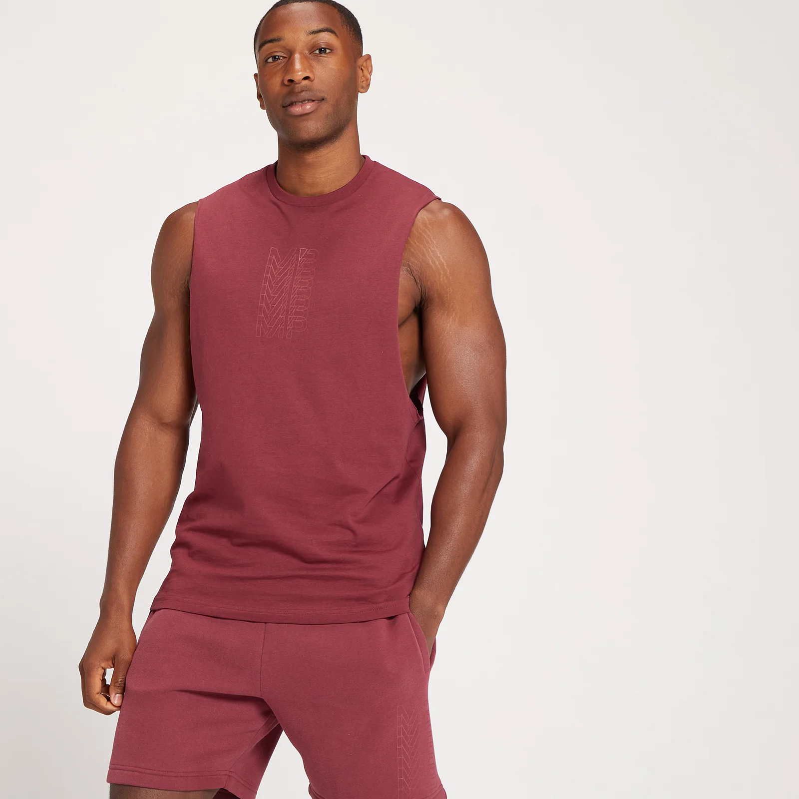 MP Men's Repeat MP Graphic Tank Top - Black Cherry - XXS الصورة 1