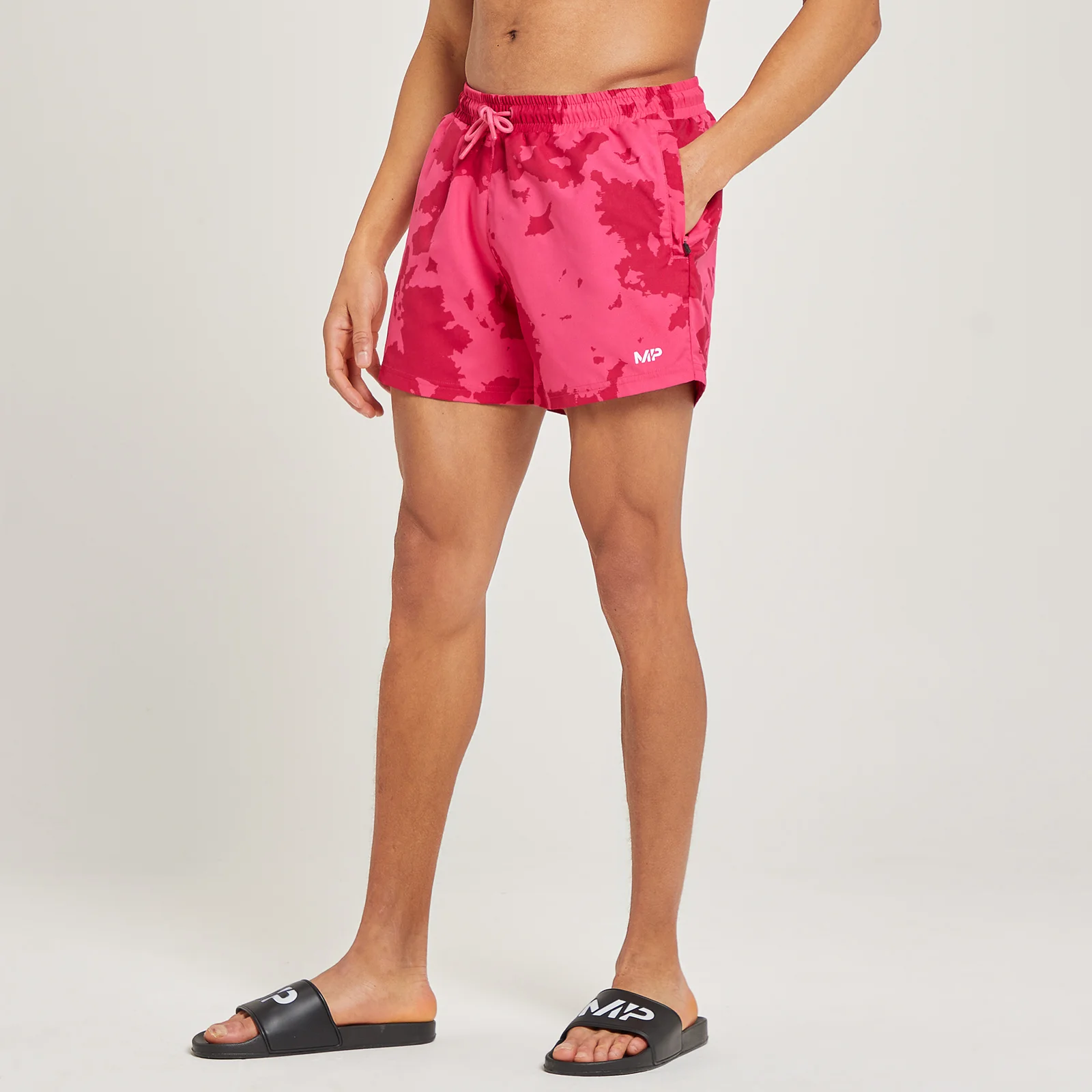 MP Men's Atlantic Printed Swim Shorts - Magenta - XXS الصورة 1