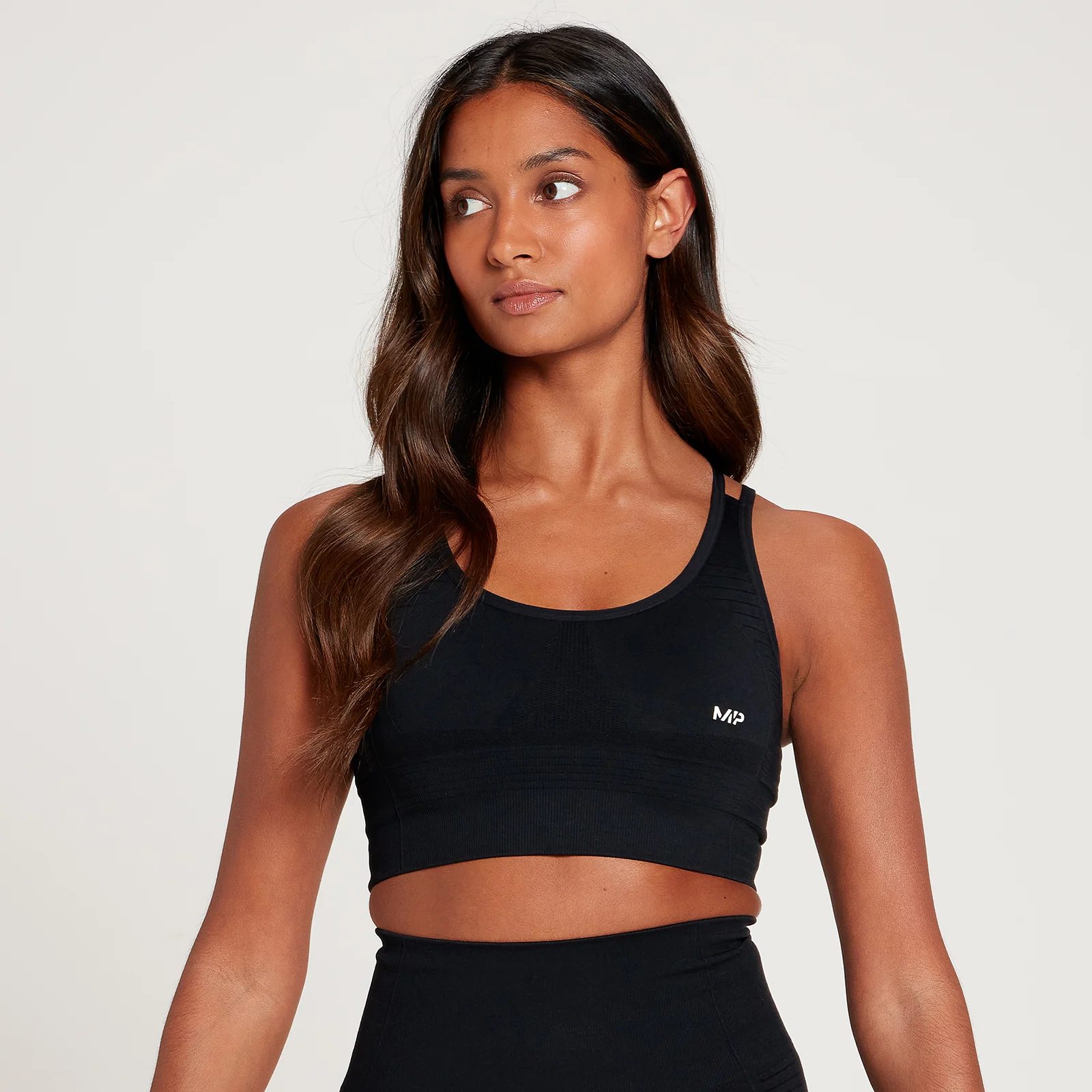 MP Women's Tempo Seamless Sports Bra - Black - XXS الصورة 1