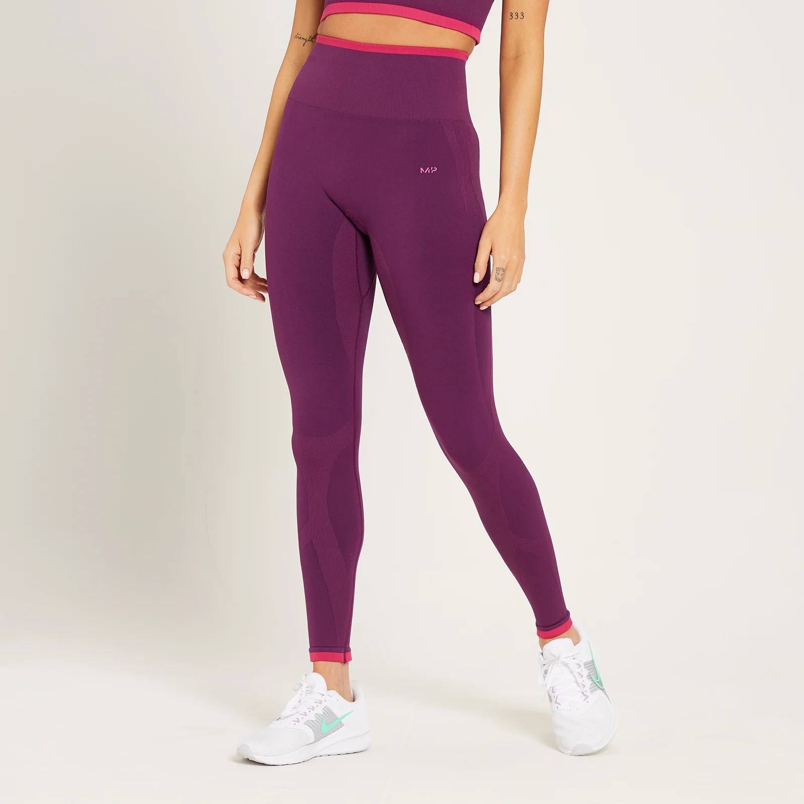 MP Women's Adapt Seamless Leggings - Dark Purple - S الصورة 1