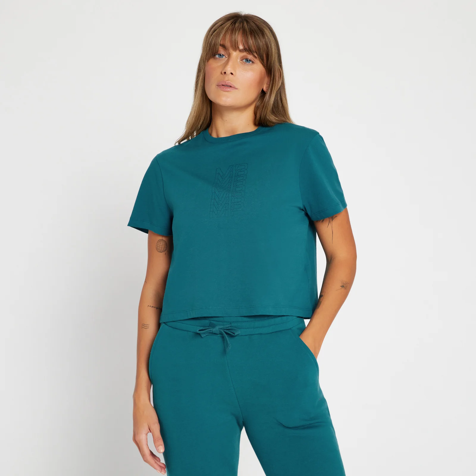 MP Women's Repeat MP Crop T-Shirt - Deep Lake - XXS الصورة 1