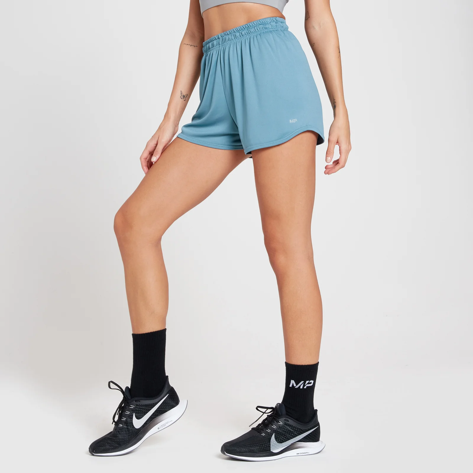 شورت رياضي نسائي Velocity Jersey من MP - أزرق صخري - XXS الصورة 1