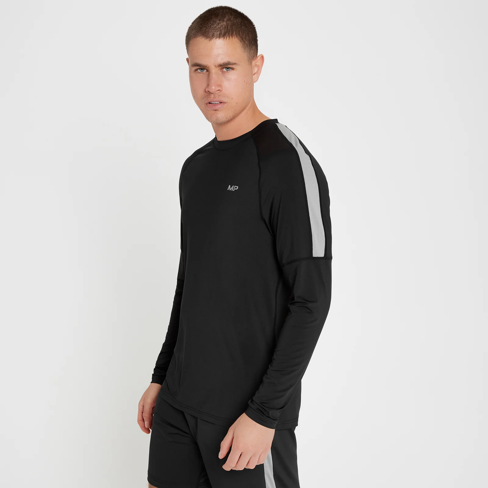MP Men's Tempo Long Sleeve T-Shirt - Black - XXS الصورة 1