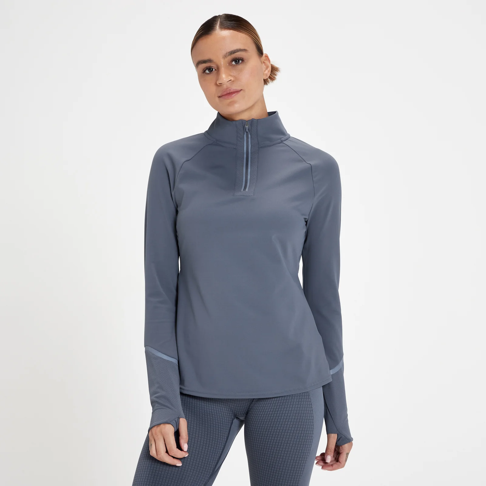 MP Women's Velocity Reflective 1/4 Zip Top - Shadow Blue - XXS الصورة 1