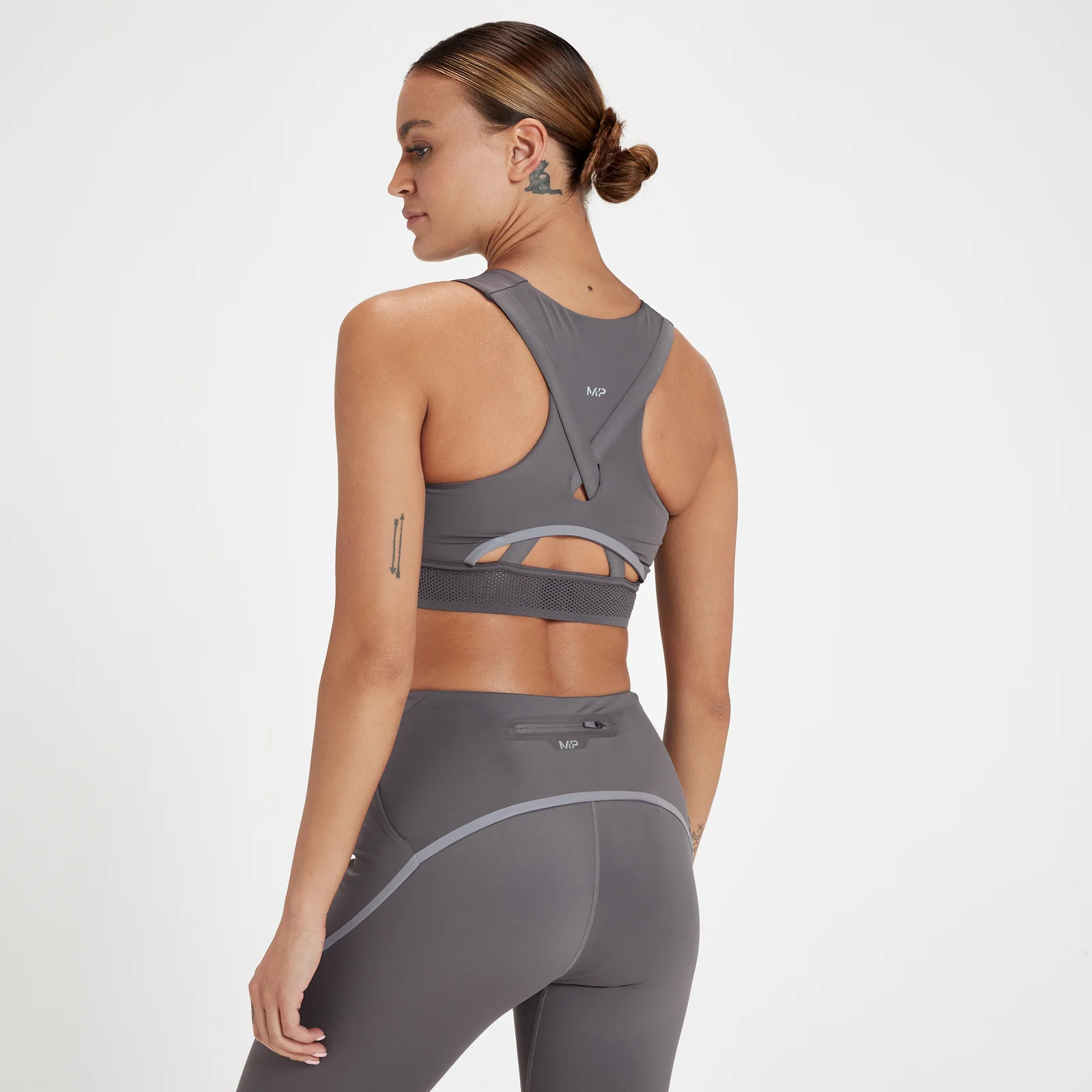 MP Women's Velocity Reflective Sports Bra - Pebble Grey - XXS الصورة 1