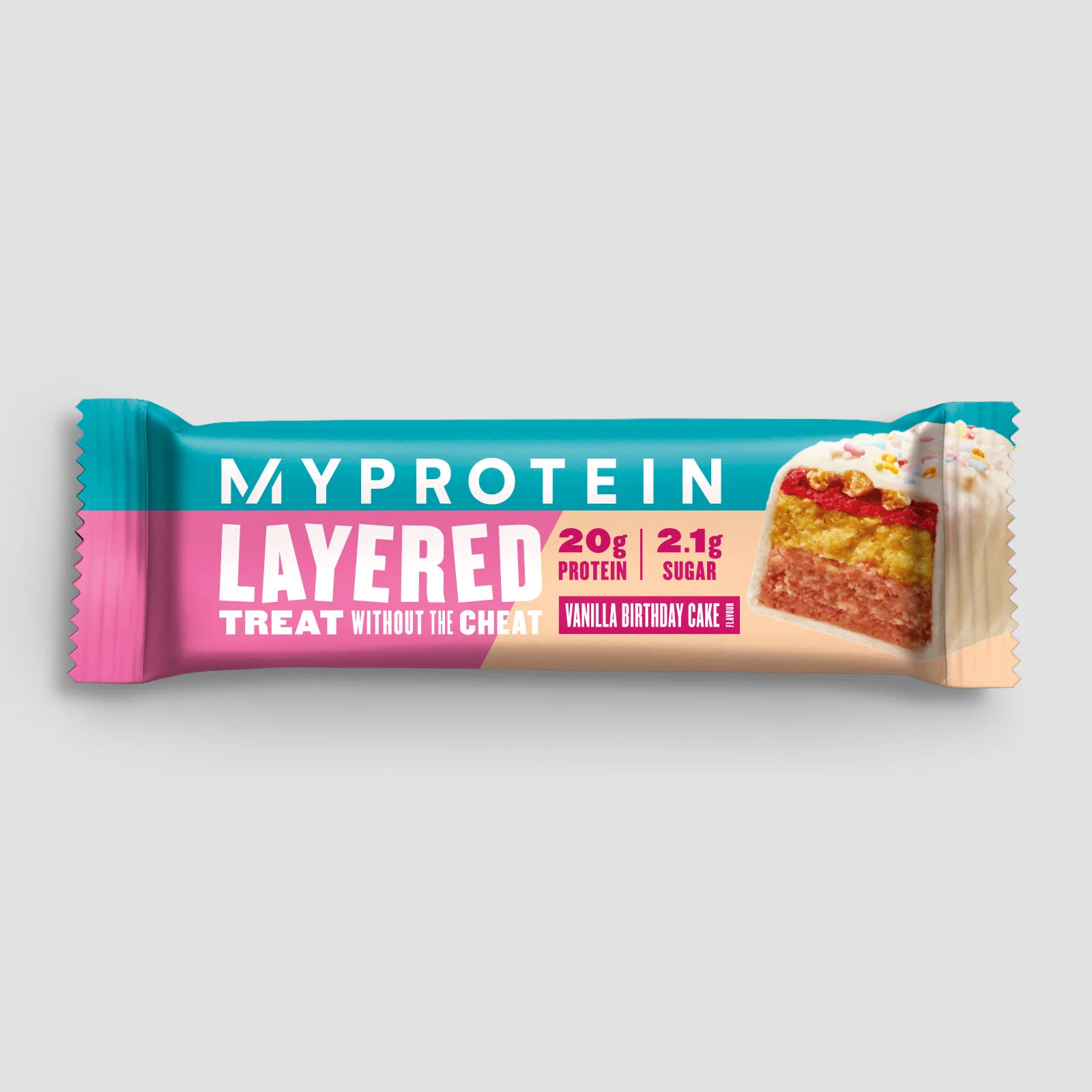 Myprotein Retail Layered Bar (Sample) (ALT) - Vanilla Birthday Cake الصورة 1