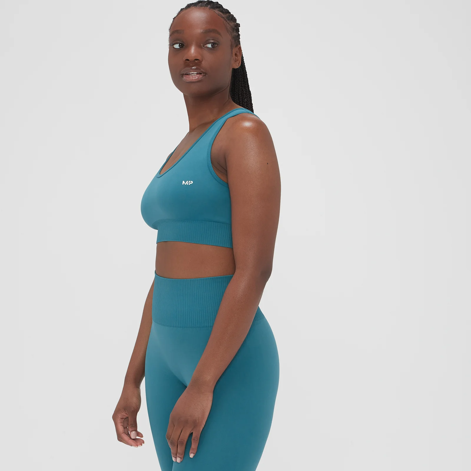 MP Women's Composure Seamless Sports Bra - Teal Blue - XXS الصورة 1
