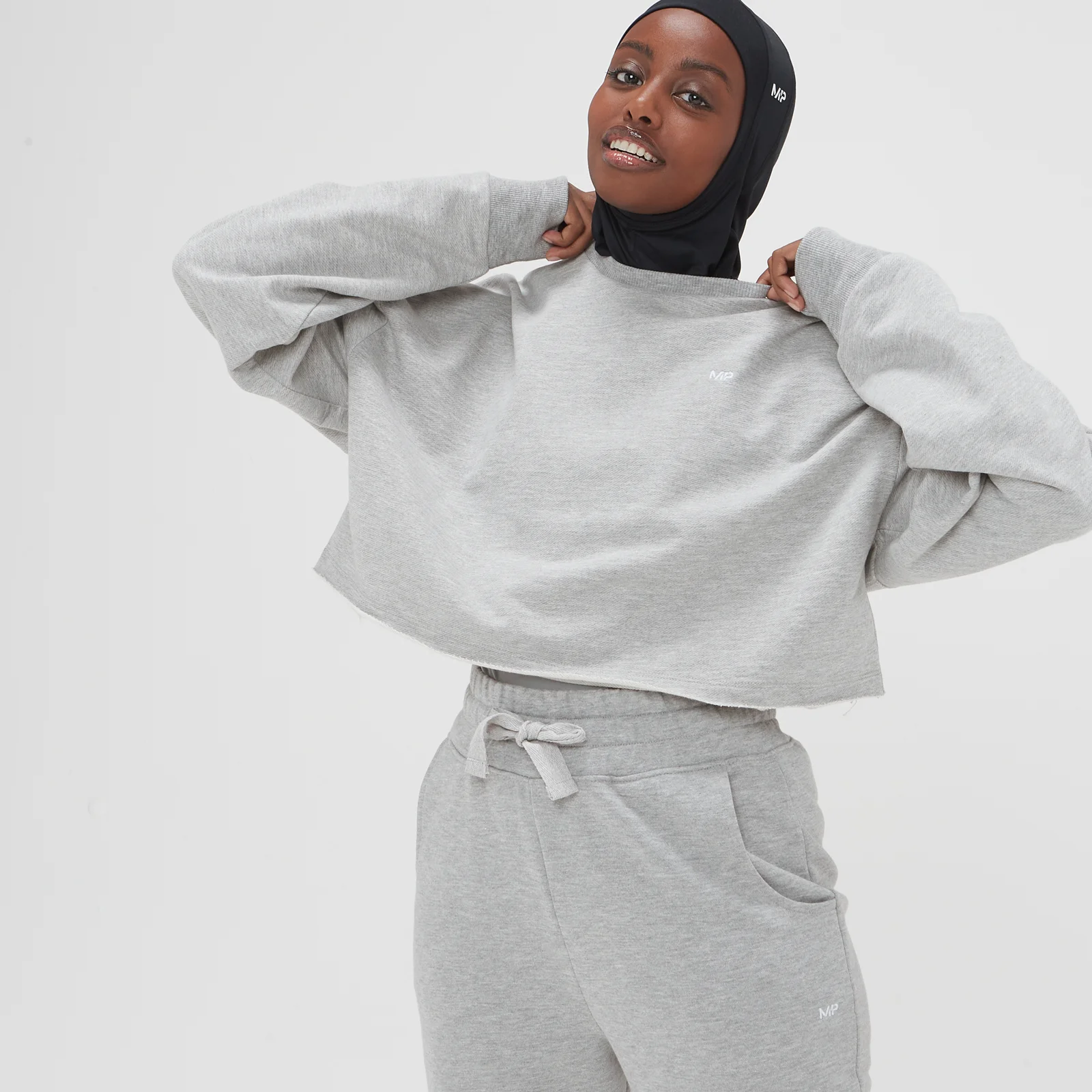 MP Women's Composure Cropped Sweatshirt - Grey Marl - XXS الصورة 1