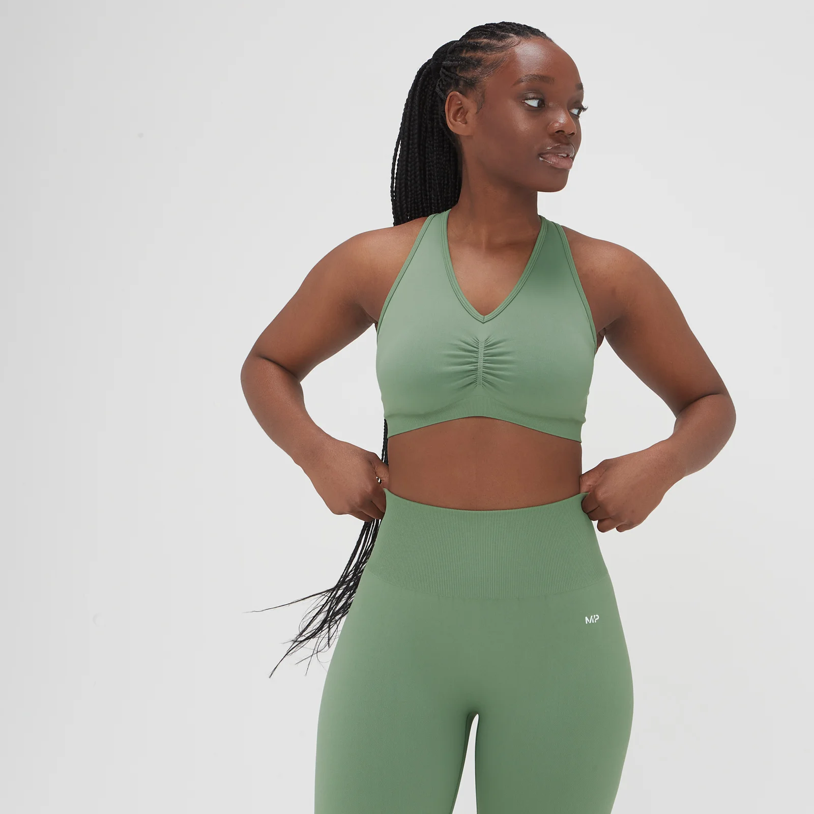 MP Women's Washed Seamless Bra - Washed Jade - XS الصورة 1