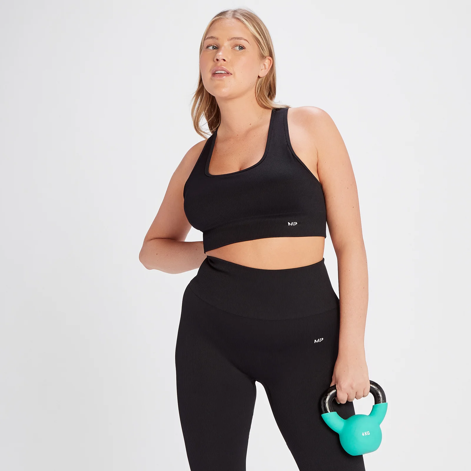MP Women's Tempo Rib Seamless Bra - Black - XS الصورة 1