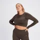 كروب توب Shape بكمّين طويلين وبدون درزات خياطة من MP للسيدات - لون بيج داكن