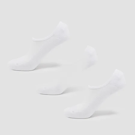 MP Unisex Invisible Socks (3 Pack) - White