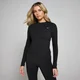 توب Tempo Good Body Fit بكمّين طويلين من MP للسيدات - لون أسود