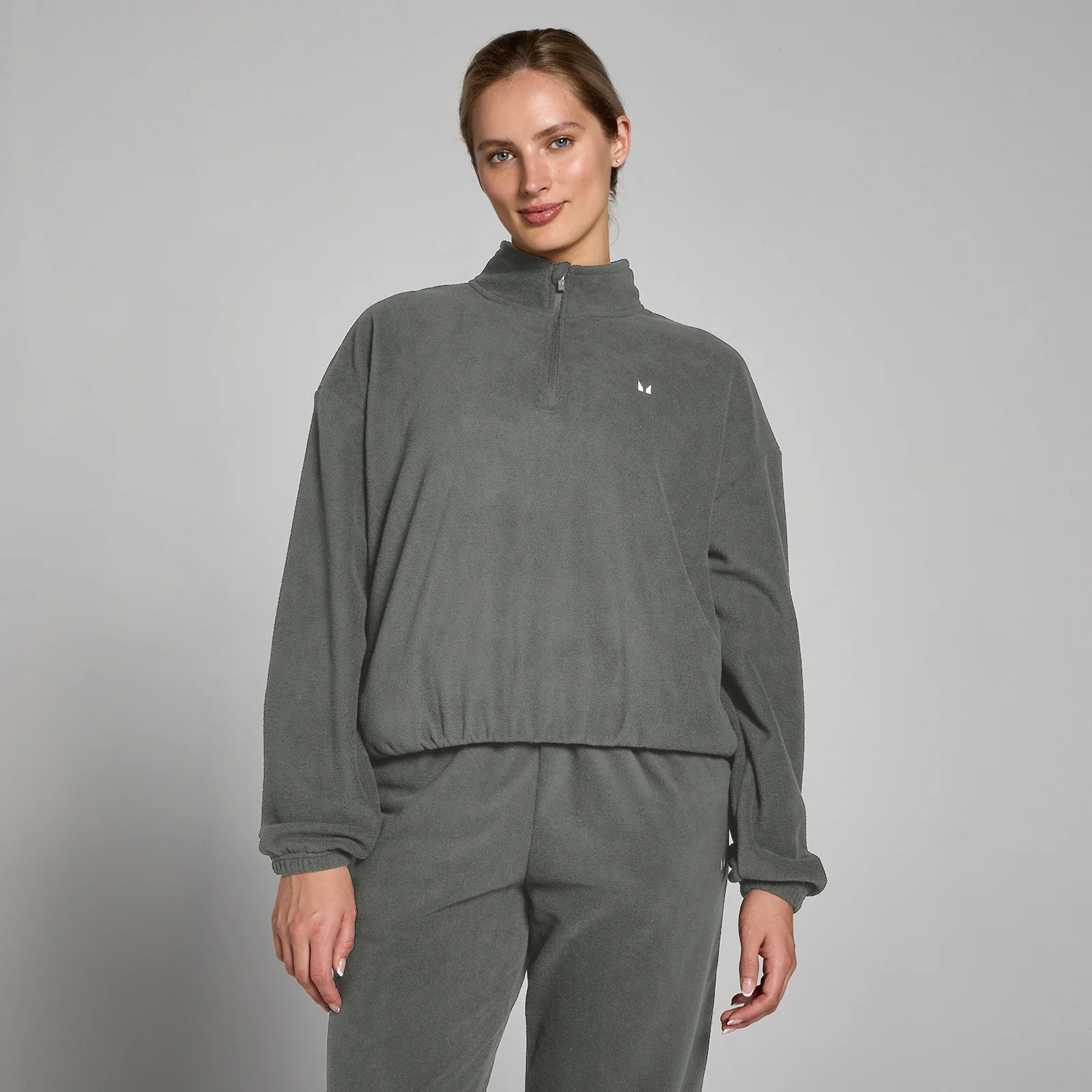 MP Women's Funnel Neck 1/4 Zip Fleece - Gunmetal - XS الصورة 1