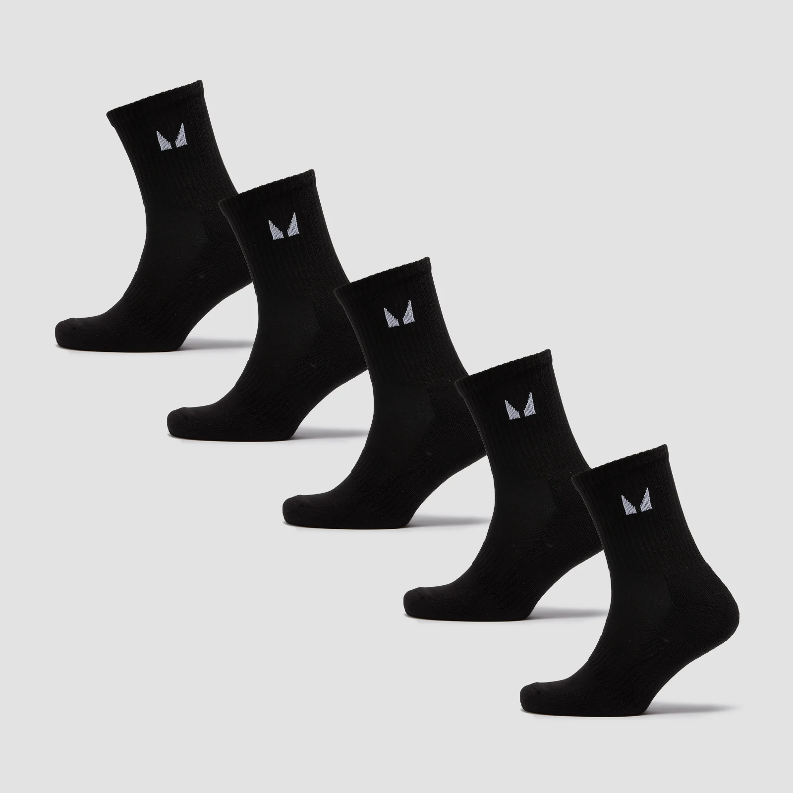 MP Unisex Crew Socks (5 Pack) - Black - UK 6-8 الصورة 1