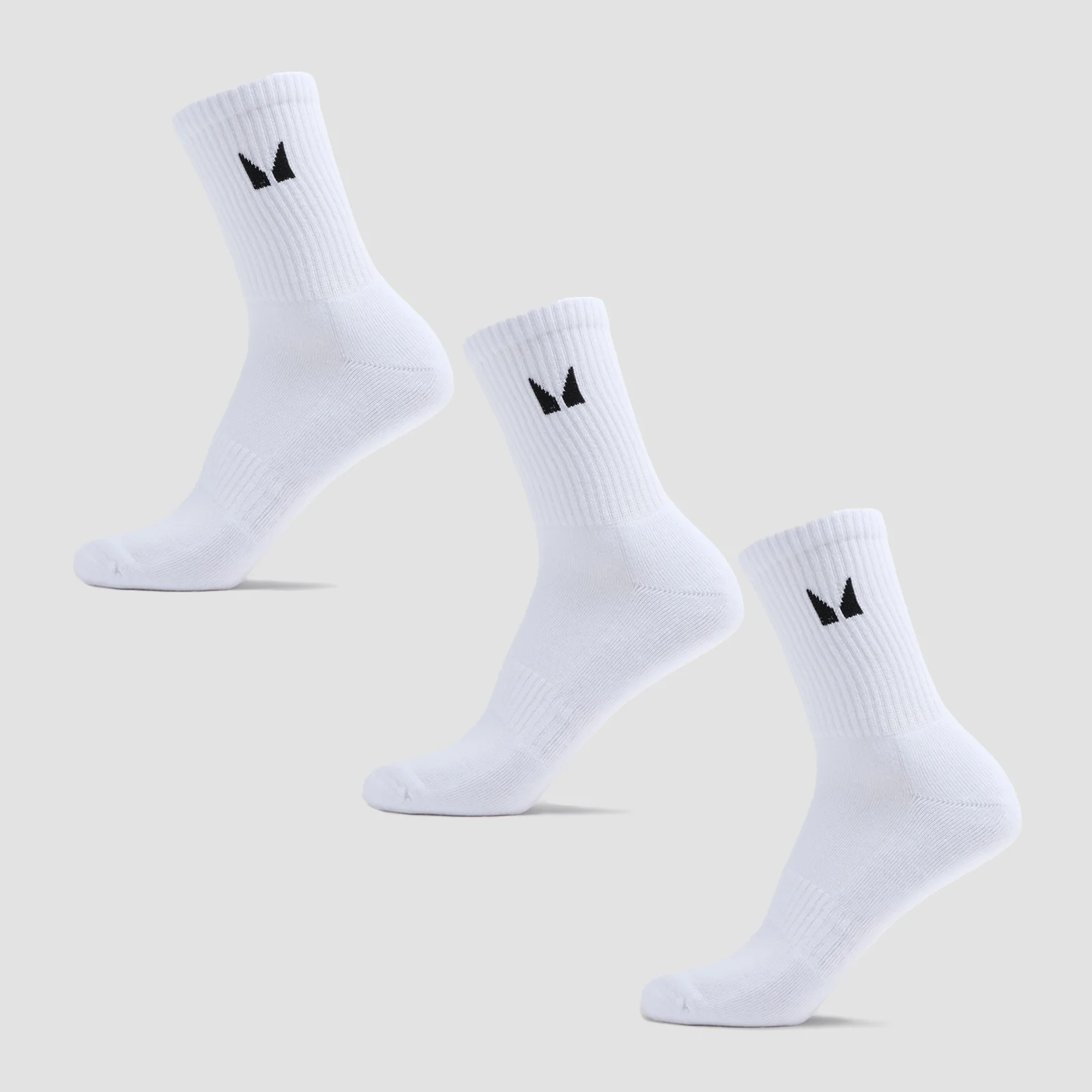 MP Unisex Crew Socks (3 Pack) - White - UK 9-11 الصورة 1