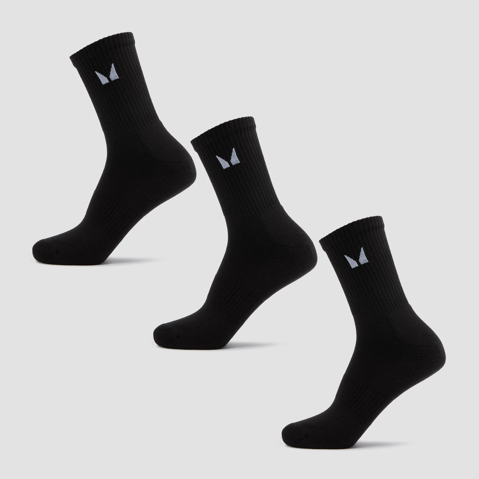 MP Unisex Crew Socks (3 Pack) - Black - UK 9-11 الصورة 1