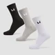 MP Unisex Crew Socks (3 Pack) - White/Black/Grey Marl