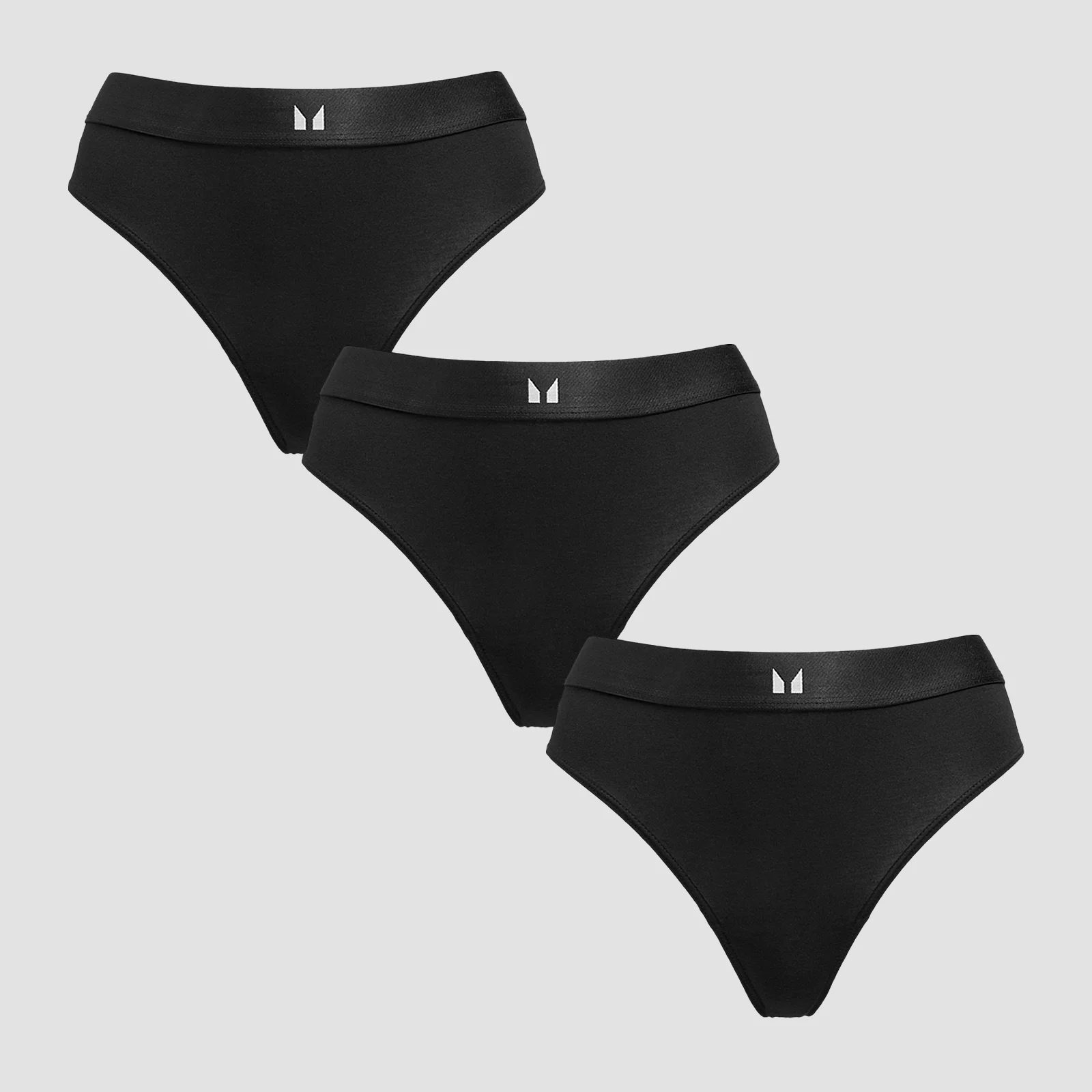 MP Women's Mid Rise Bikini Brief (3 Pack) - Black - M الصورة 1