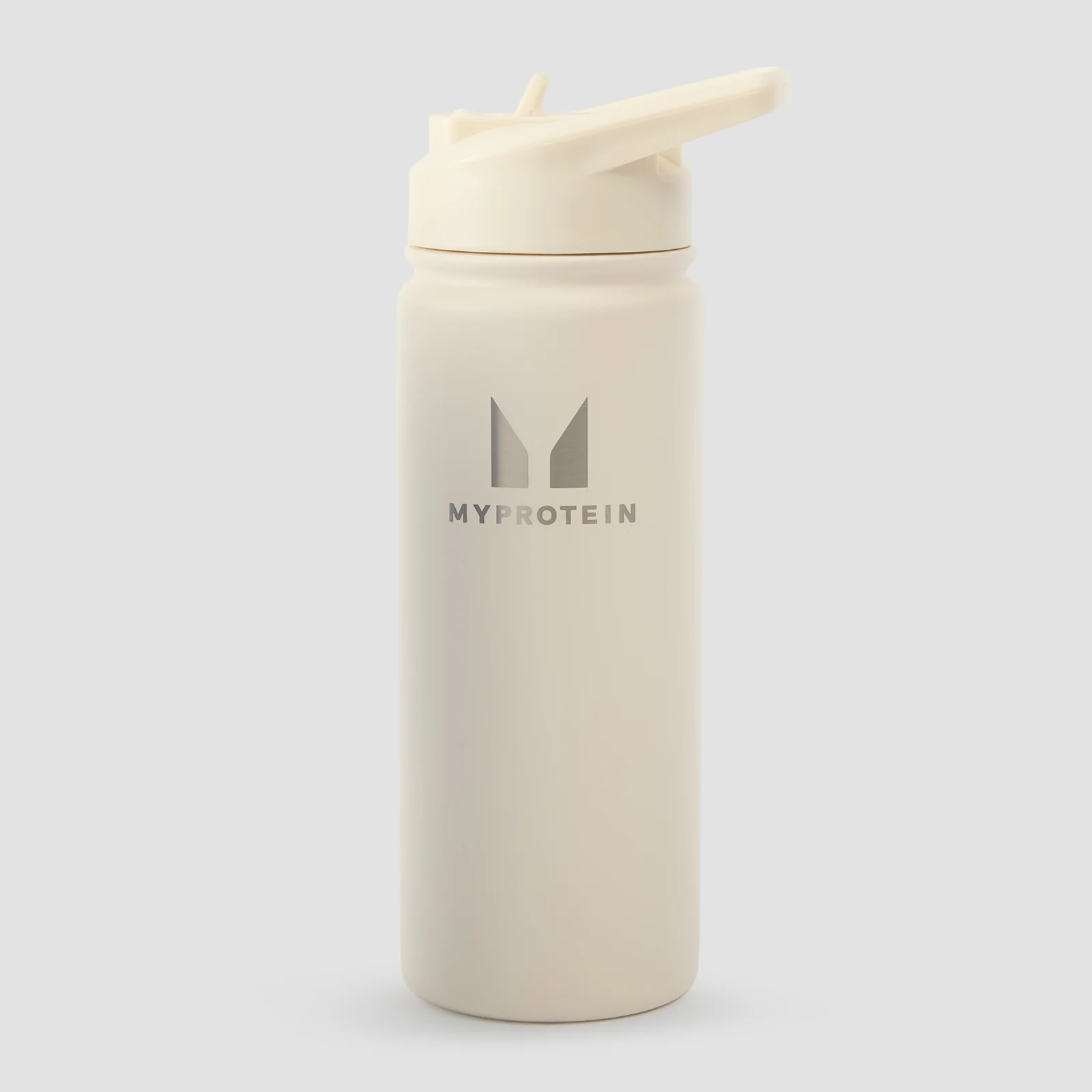 زجاجة معدنية مُعاد تدويرها بماصة منبثقة بسعة 500 مل من Myprotein - لون كريمي طبيعي الصورة 1