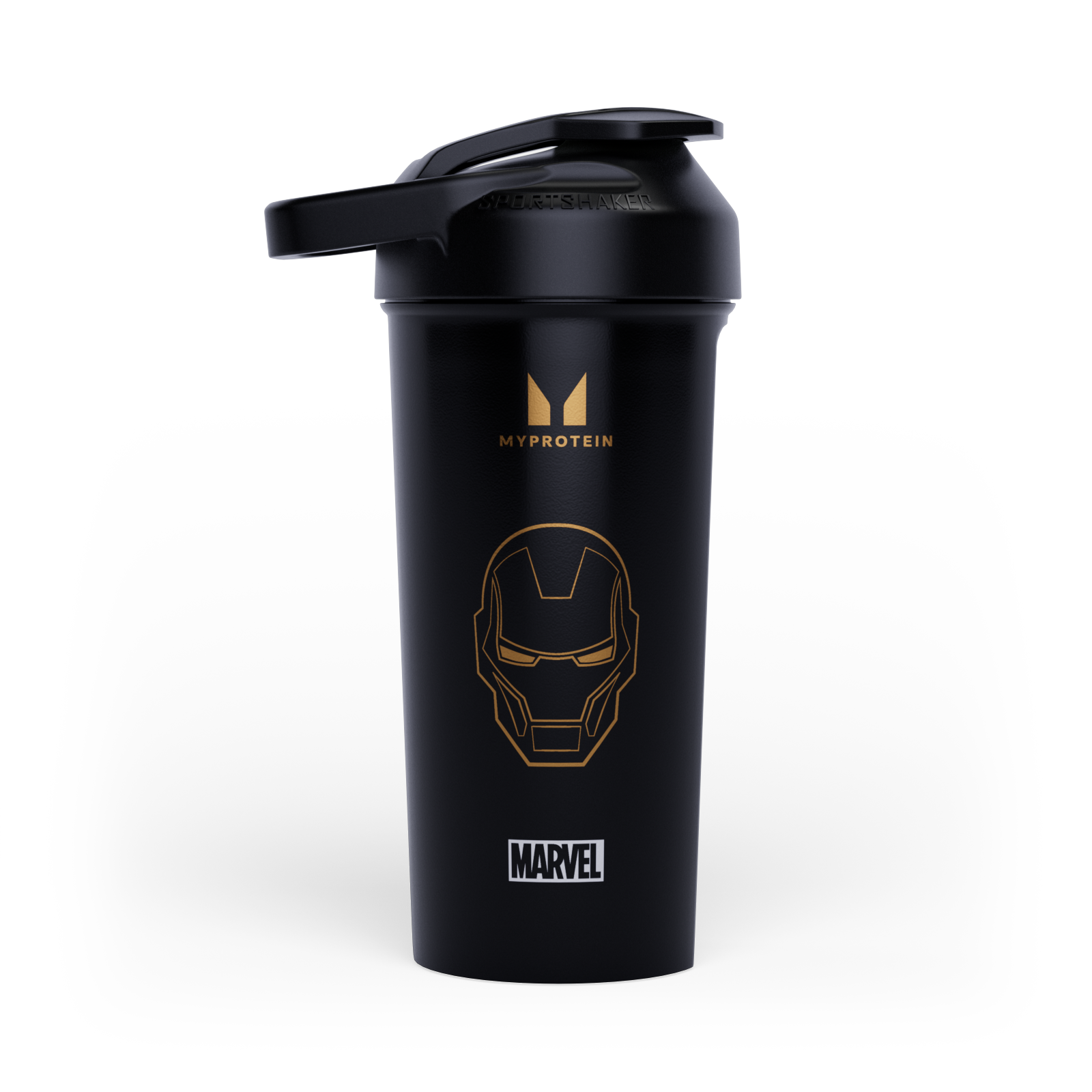 شيكر بلاستيك Myprotein X Sportshaker Iron Man - أسود الصورة 1