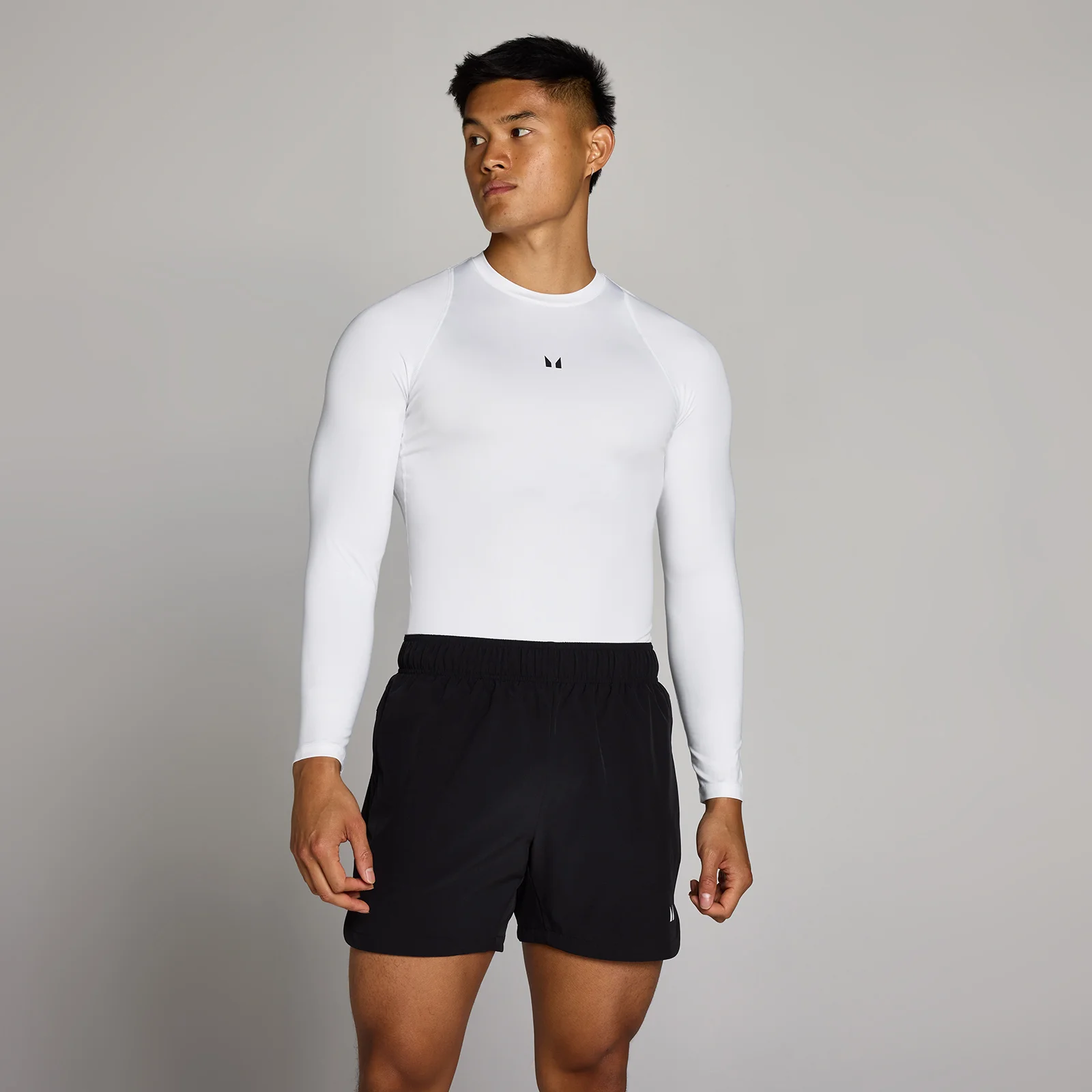 MP Men's Training Long Sleeve Baselayer - White - XS الصورة 1